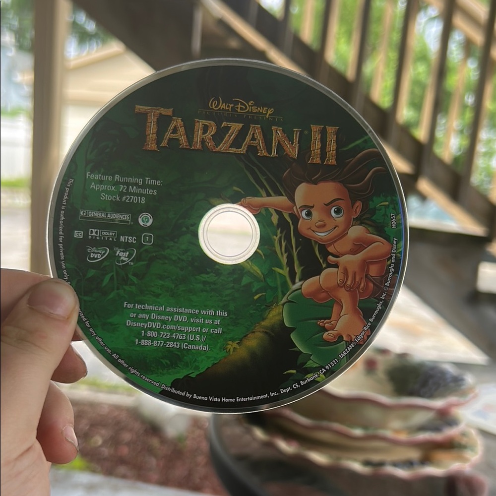 Disney Tarzan II DVD with Green and Brown Artwork